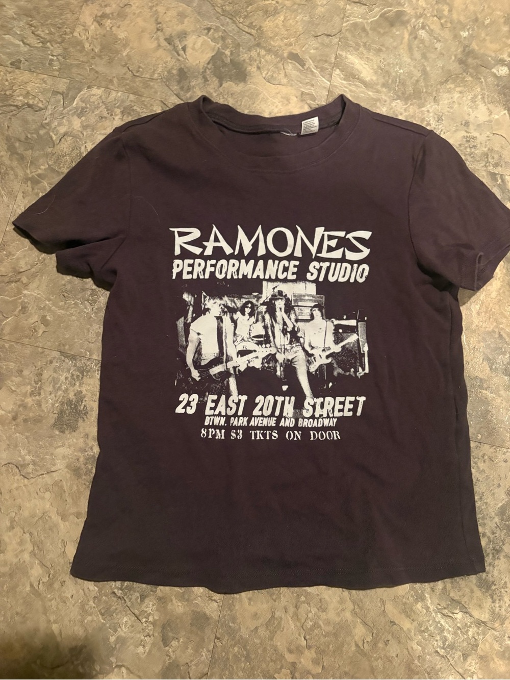 Ramones Graphic Baby Tee - Black